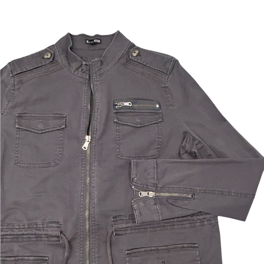 Express Women’s Field Utility‎ Jacket Multi Pocket Zippered Medium